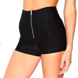 NWOT high waisted spandex zipper shorts